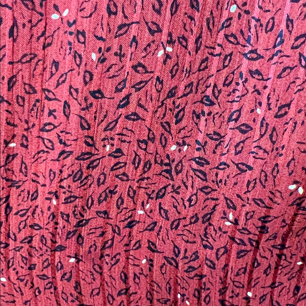 NWOT Red/Rust Ruffled One-Shoulder High Low Dress - Picture 6 of 6